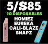 5/$85 | Disposables