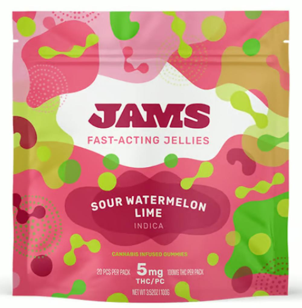 Product Fast Acting Jellies | Sour Watermelon Lime (I) | 100mg | Jams