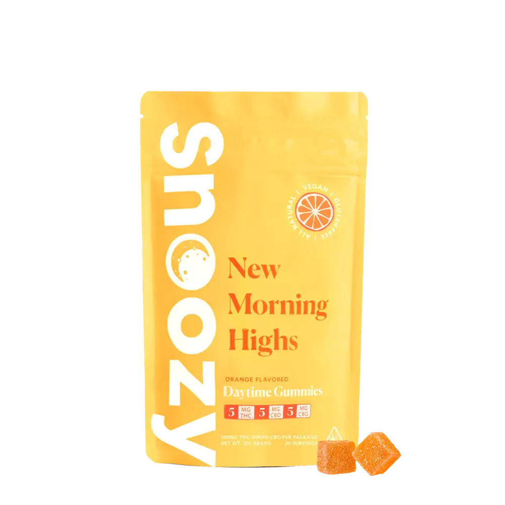 Product Snoozy - Orange New Morning Highs - 5mg THC - 5mg CBD - 5mg CBG - Gummy