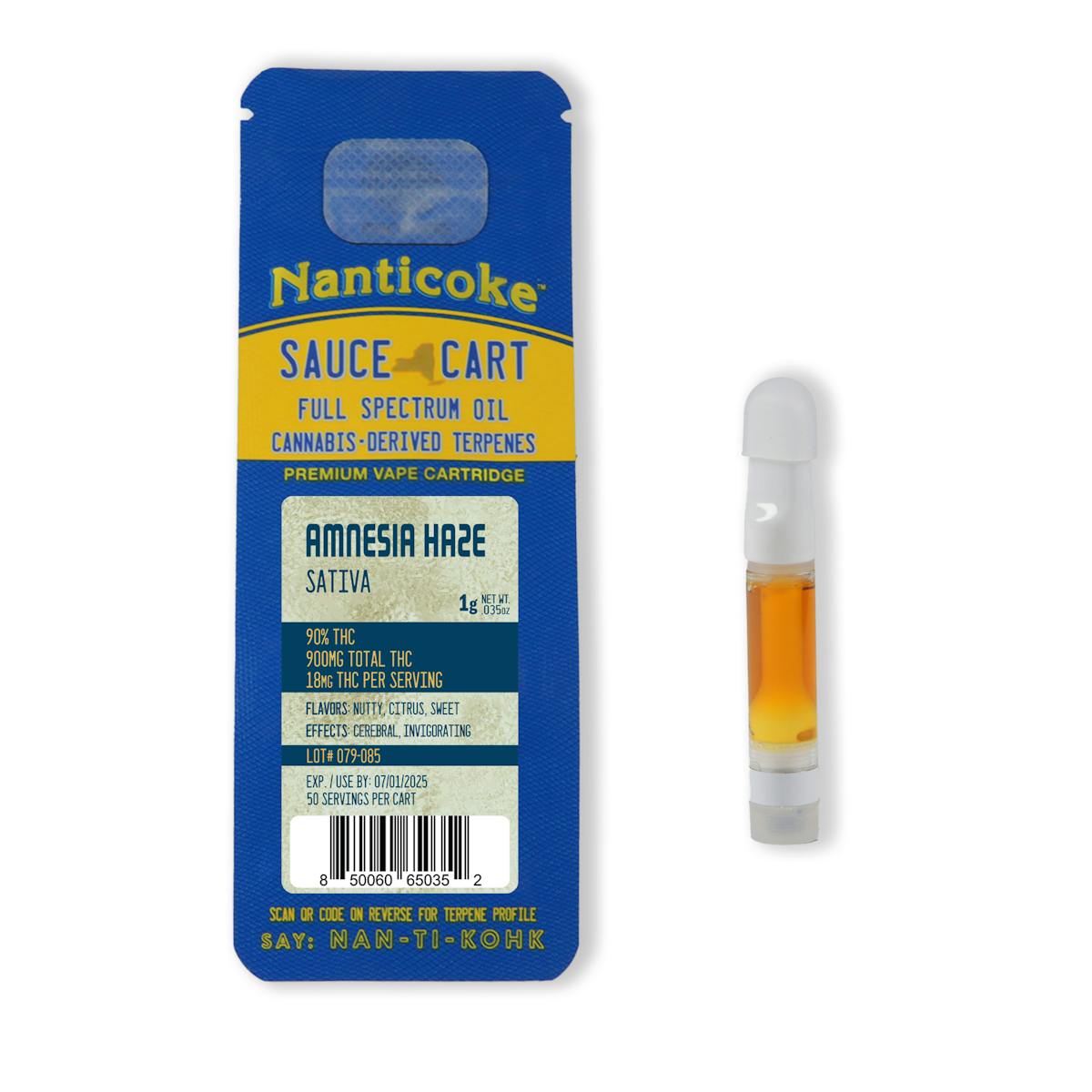 Photo of Nanticoke | Amnesia Haze | Cured Resin Full Spectrum Oil Cartridge