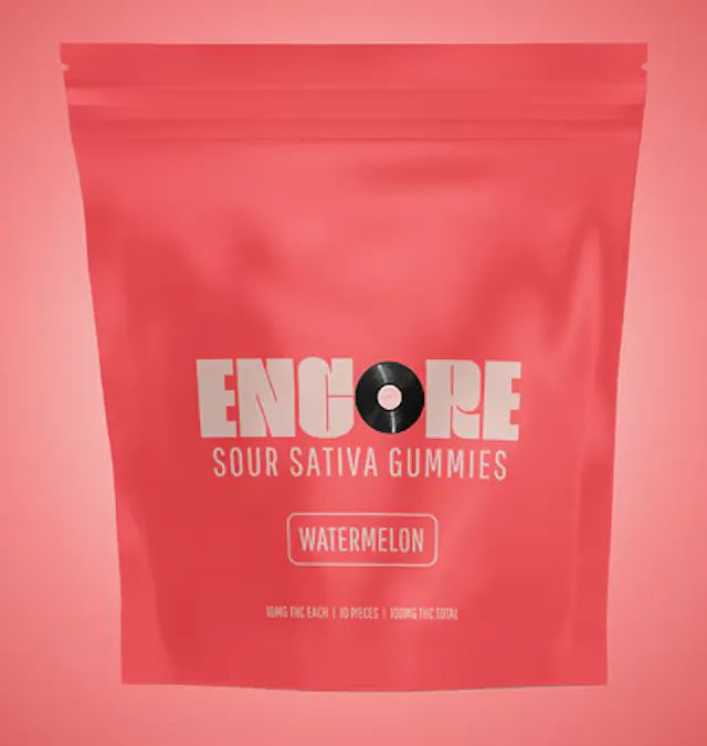 Encore Sour Gummies Watermelon 10pk/100mg (sativa, 2.8g)