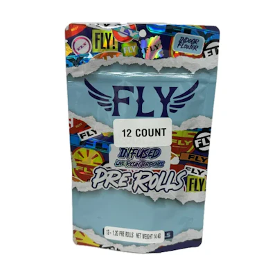 Fly - 12-Pack 1.2g Infused Prerolls - Blueberry Zkittlez