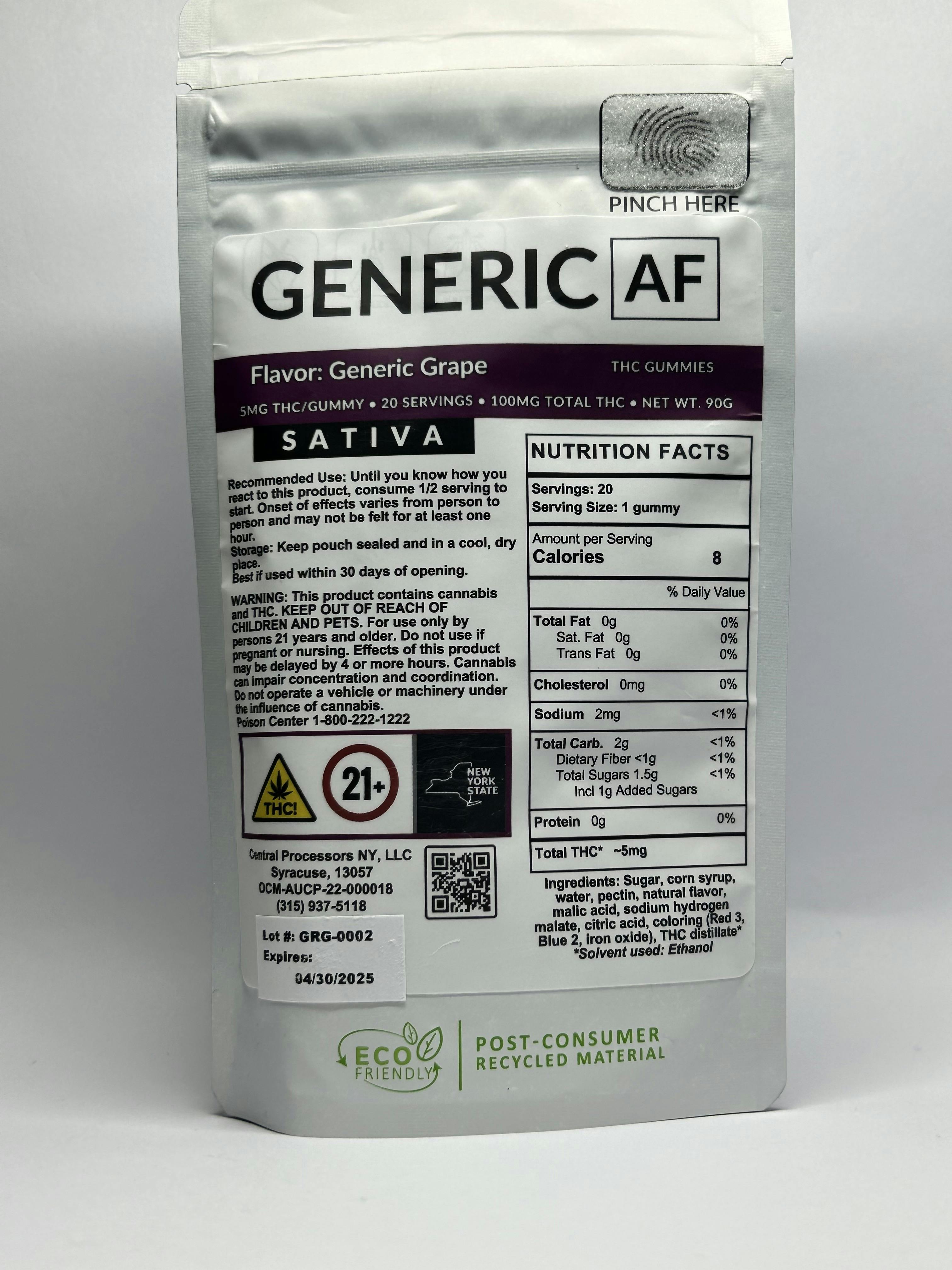 Photo of Generic AF Grape 20pk