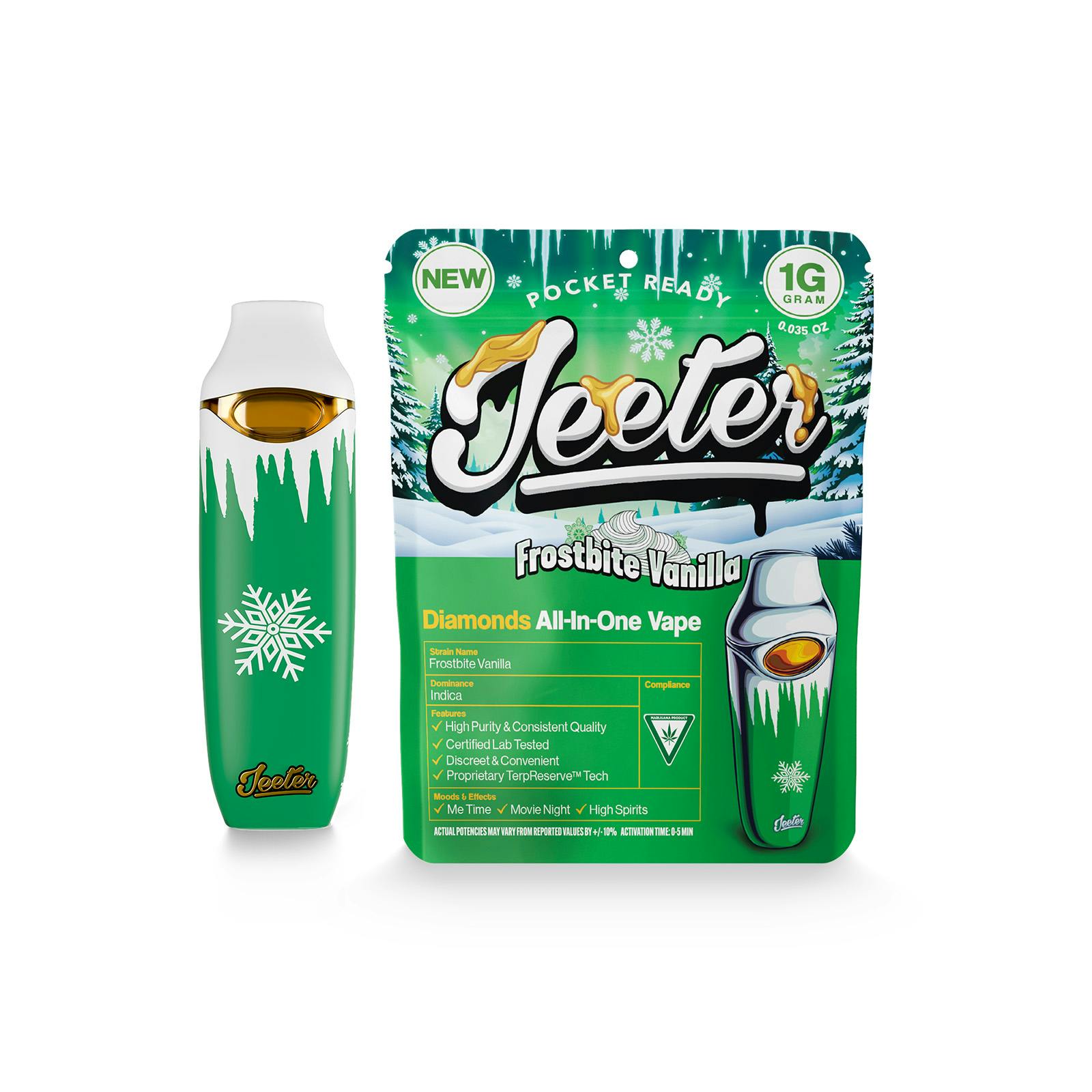Jeeter - 1g Liquid Diamond Disposable - Frostbite Vanilla (Limited Edition)