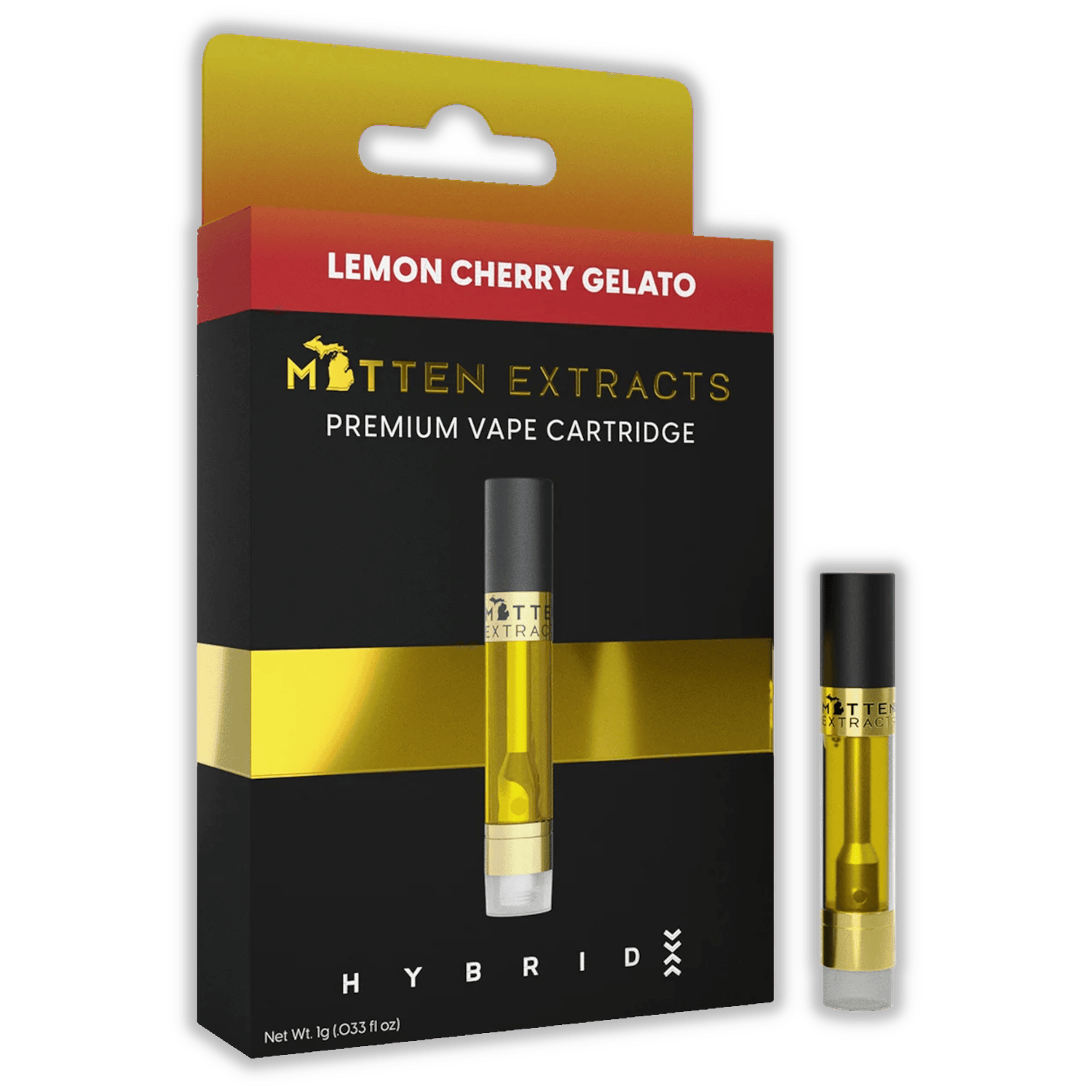Product: Mitten Extracts | Vape Cart - 1g - Lemon Cherry Gelato (Hybrid)