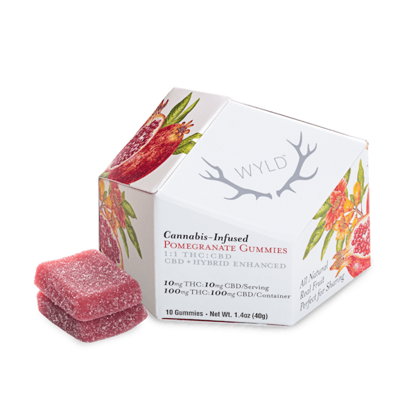Pomegranate 1:1 CBD + Hybrid Enhanced Gummies