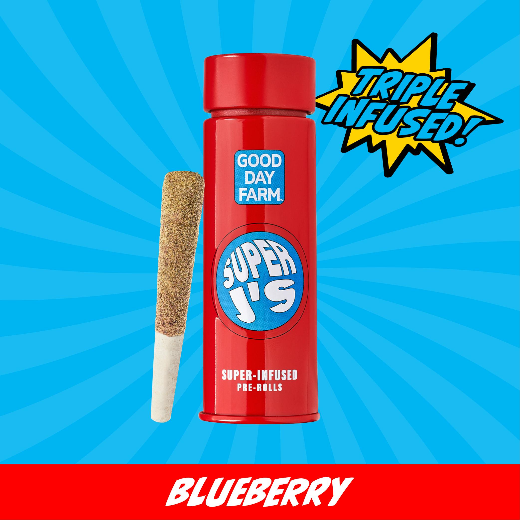 GDF: Infused Pre-Roll Pack | Blueberry x Sour Cheetah | Super J's