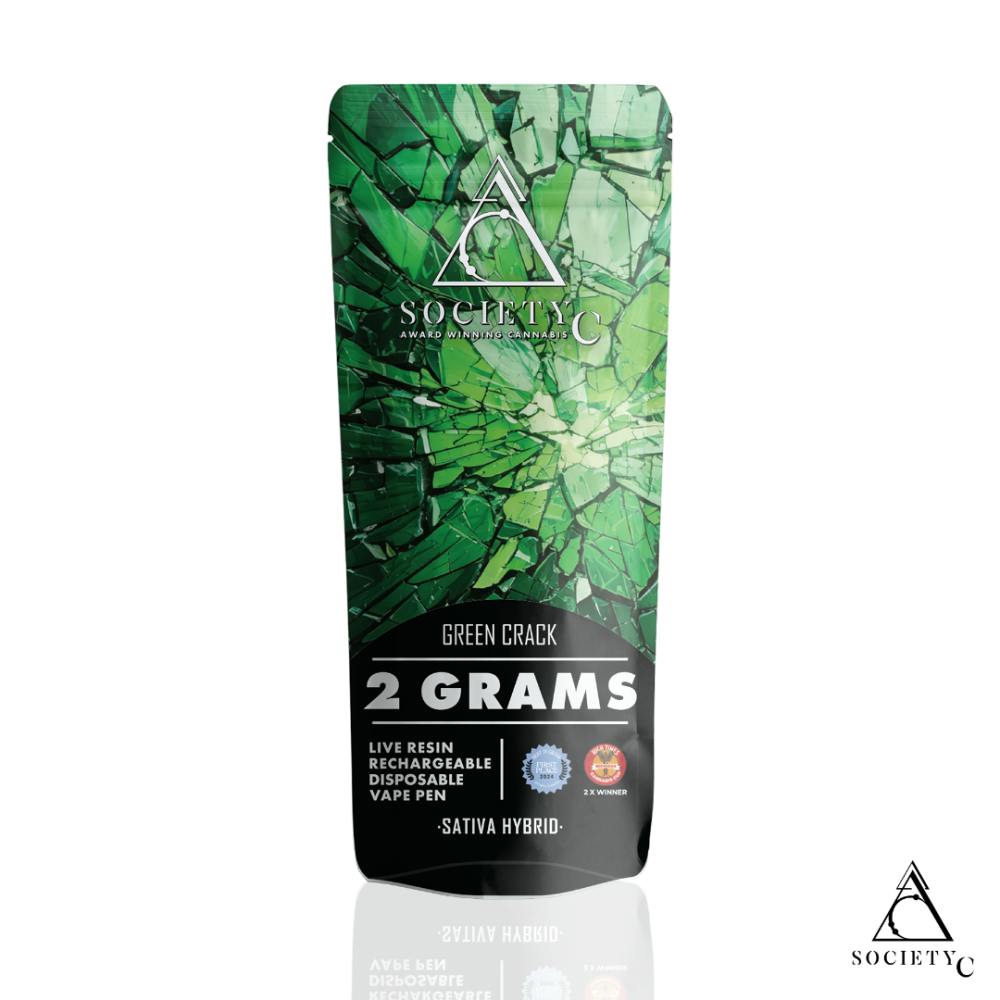 Society C SOCIETY C | GREEN CRACK | LIVE RESIN DISPOSABLE SATIVA — VAPORIZERS