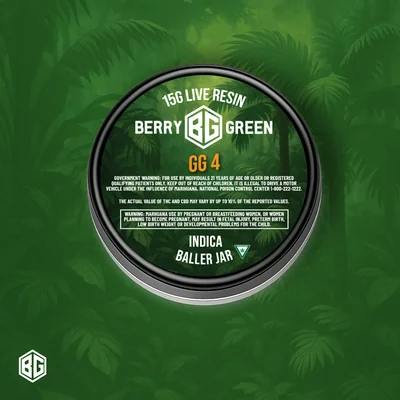 Gg4 Live Resin Indica by Berry Green – Concentrates at Gatsby Cannabis