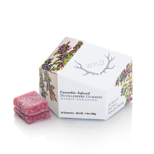 Our Huckleberry Hybrid gummies are made with real fruit and enhanced with a balanced hybrid terpene profile that may assist in creating a sense of cheerfulness and overall well being. Ideal for your day-to-day adventures! It’s a little like the perfect balance of wearing pajamas to work. Enjoy!&nbsp;100mg THC per package, 10mg THC per gummyIngredients: Tapioca Syrup, Sugar, Water (H20), Huckleberry Juice Concentrate, Gelatin, Pectin (Pectin, Sodium Citrate), Natural Flavoring, Coconut Oil, Citric Acid, Malic Acid, Cannabis Extract, Sunflower Lecithin Contains: Coconut