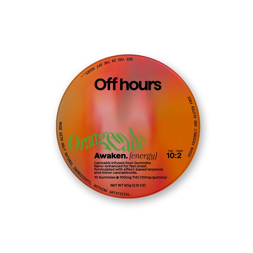 Awaken | Orangeade | 100mg THC | Gummies | 10 Pack | Off Hours-0