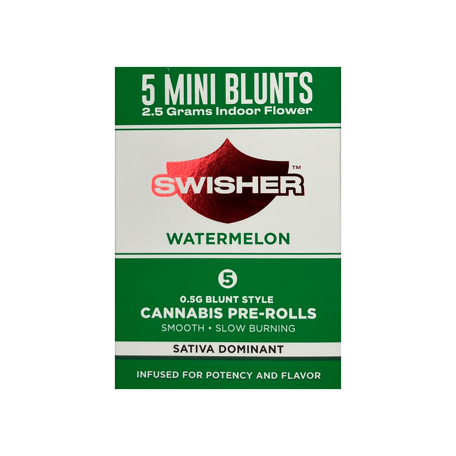 Product: Swisher | Infused Mini Blunt 5-Pack - 2.5g - Watermelon
