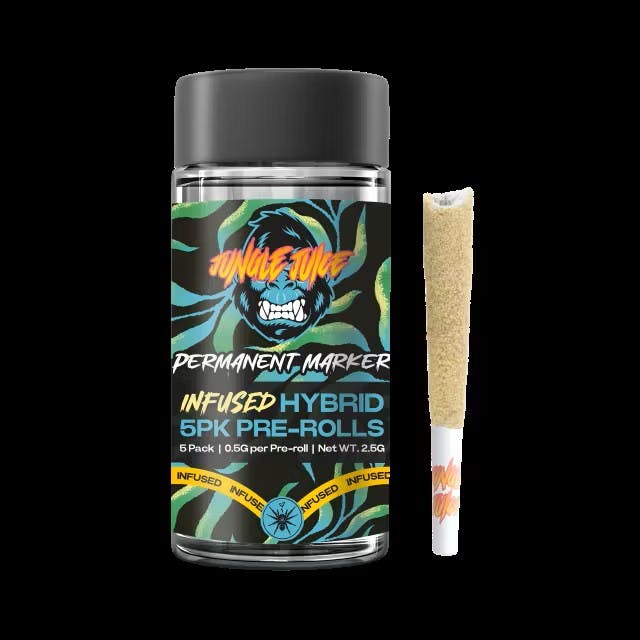 Jungle Juice JUNGLE JUICE | PERMANENT MARKER | INFUSED PRE ROLL 5PK HYBRID — PRE_ROLLS