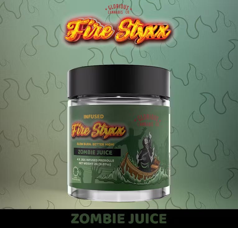 Fire Styxx - Infused Pre-roll 0.5g - 4pk - Zombie Juice | Cloud Cannabis -  (GR 28th St.)