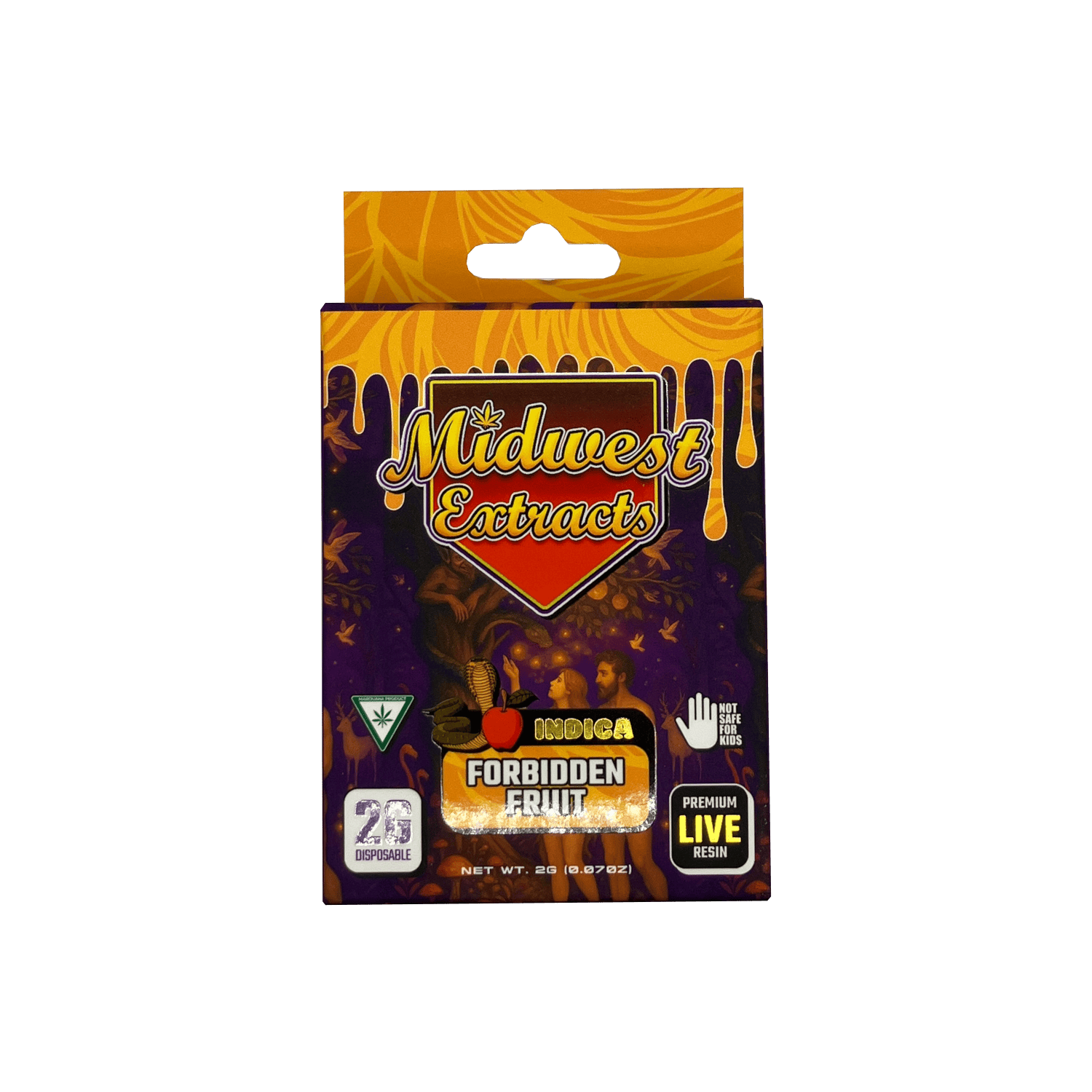Product: Midwest Extracts | Live Resin Disposable - 2g - Forbidden Fruit