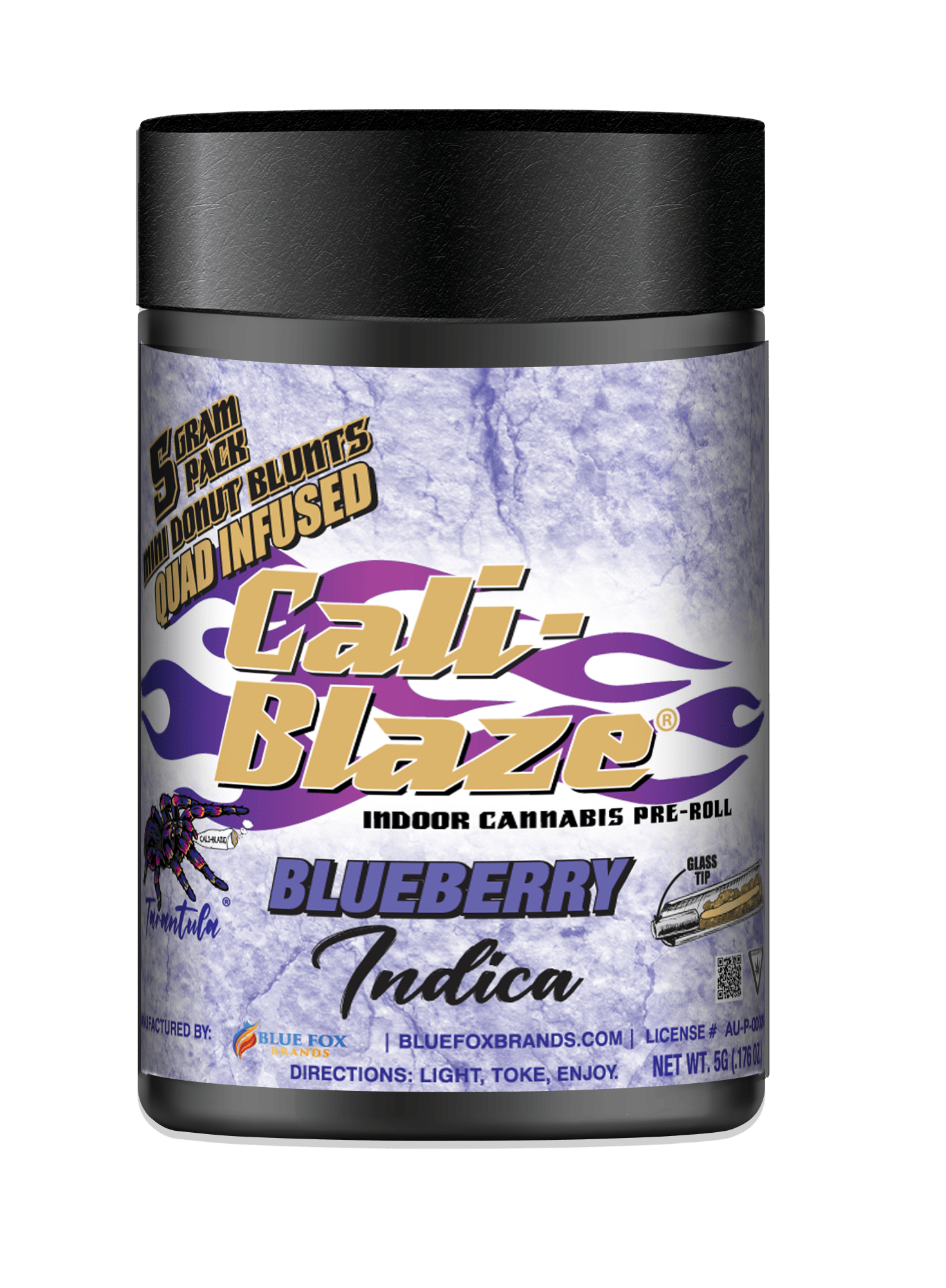 Cali-Blaze - 5-Pack 1g Infused Donut Blunts - Blueberry