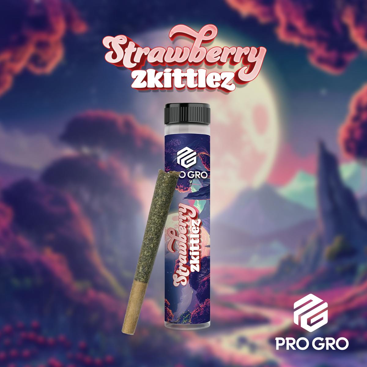 Product: Pro Gro | Strawberry Zkittlez 1g Pre-Roll