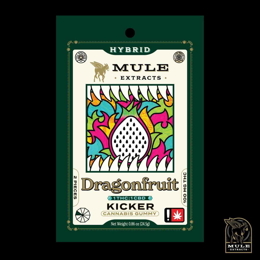 Mule Extracts | THC:CBD Dragon Fruit Kicker Gummy