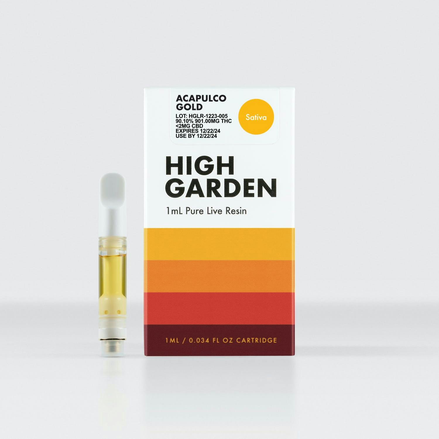 High Garden 1ml Pure Live Resin Cartridge  - Acapulco Gold-0