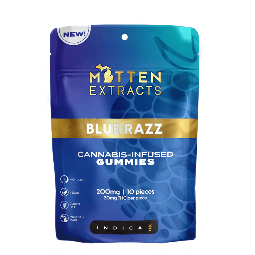 Mitten Extracts | 200mg Fruit Chew Gummies | Blue Raz