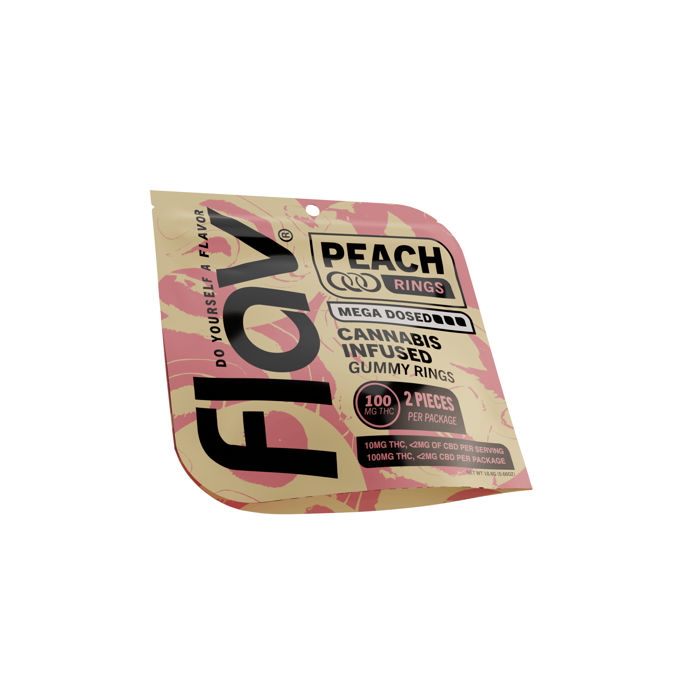 Photo of Flav Peach | Rings | 100mg | Gummy | 10Pk