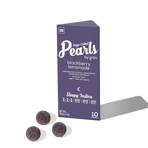 Blackberry Lemonade Pearls – 1:1:1 CBD/CBN/THC 10pk (10mg THC CBN & CBD each)-active