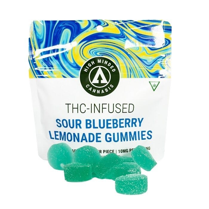 High Minded - Gummies - 200mg - Sour Blueberry Lemonade | Timber