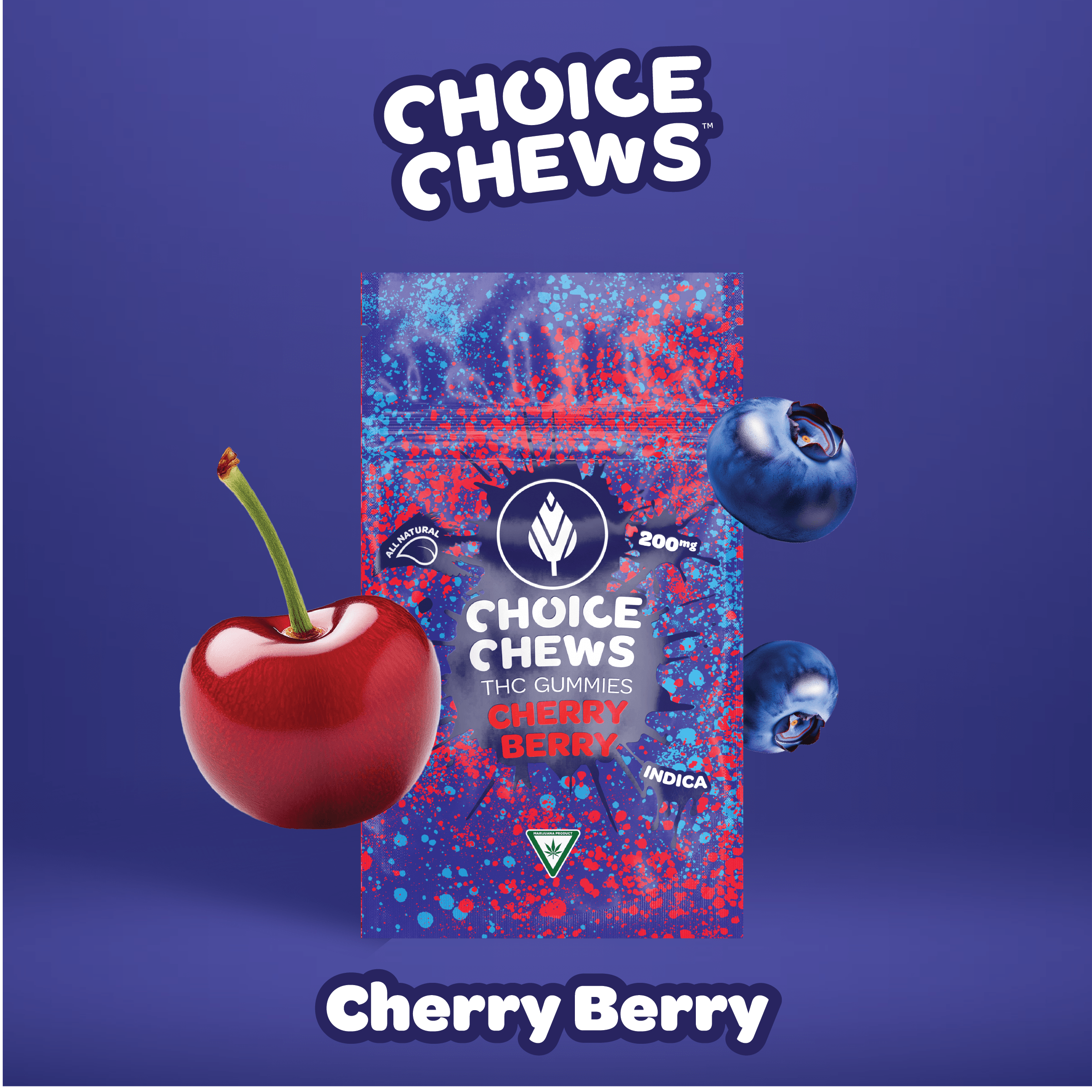 Product: Choice Chews | Cherry Berry 200mg Gummies
