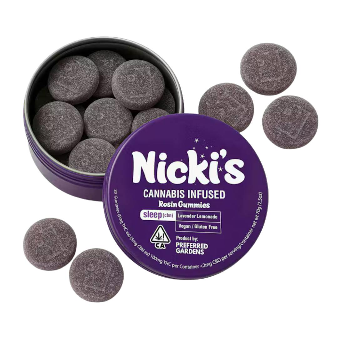 LAVENDER LEMONADE (5:5:2 THC/CBN/CBD) ROSIN SLEEP GUMMIES 20PK (VEGAN)-0