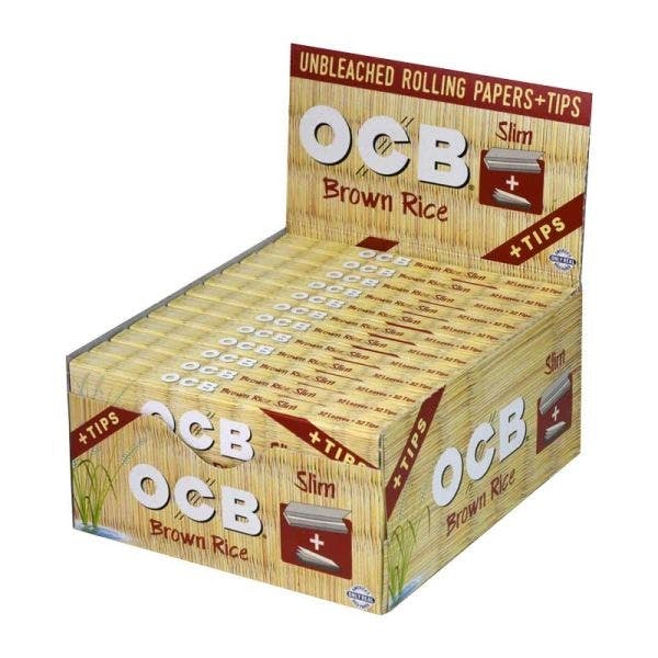 OCB Brown Rice Slim rolling papers