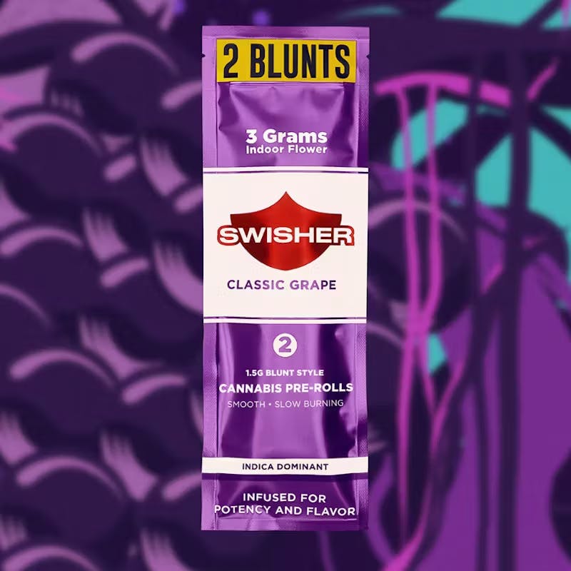 Product: SWISHER | CLASSIC GRAPE | INFUSED BLUNTS | 2 x 3G | SATIVA/HYBRID