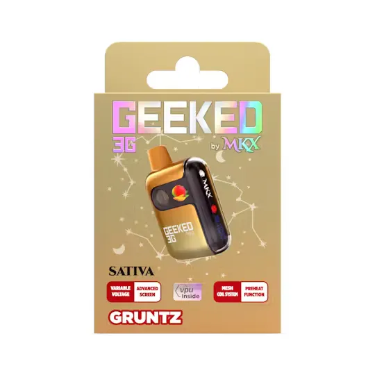 Geeked By MKX - 3g Disposable - Gruntz - Sativa at Ascend
