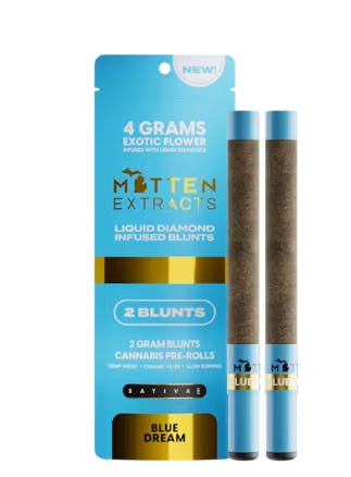 Mitten Extracts MITTEN EXTRACTS | BLUE DREAM | INFUSED BLUNTS | 2 x 2G SATIVA — PRE_ROLLS