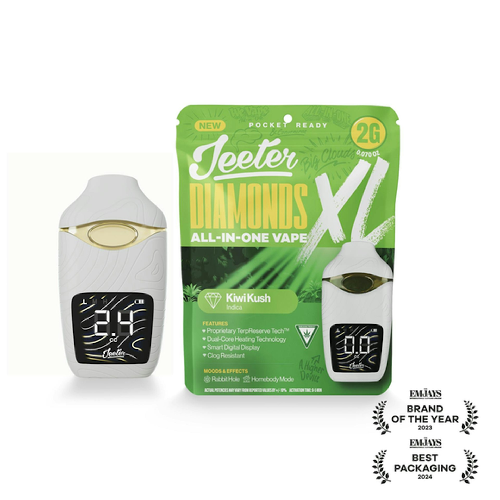 Jeeter AIO XL  - Kiwi Kush Liquid Diamond Disposable