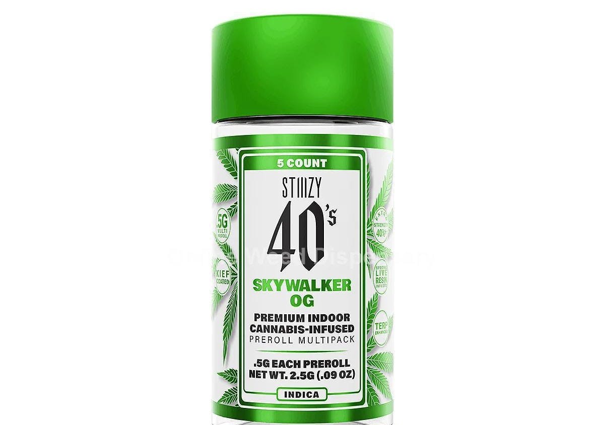 Product Stiiizy - Skywalker OG - 2.5g - 5pk - 40s Infused Prerolls