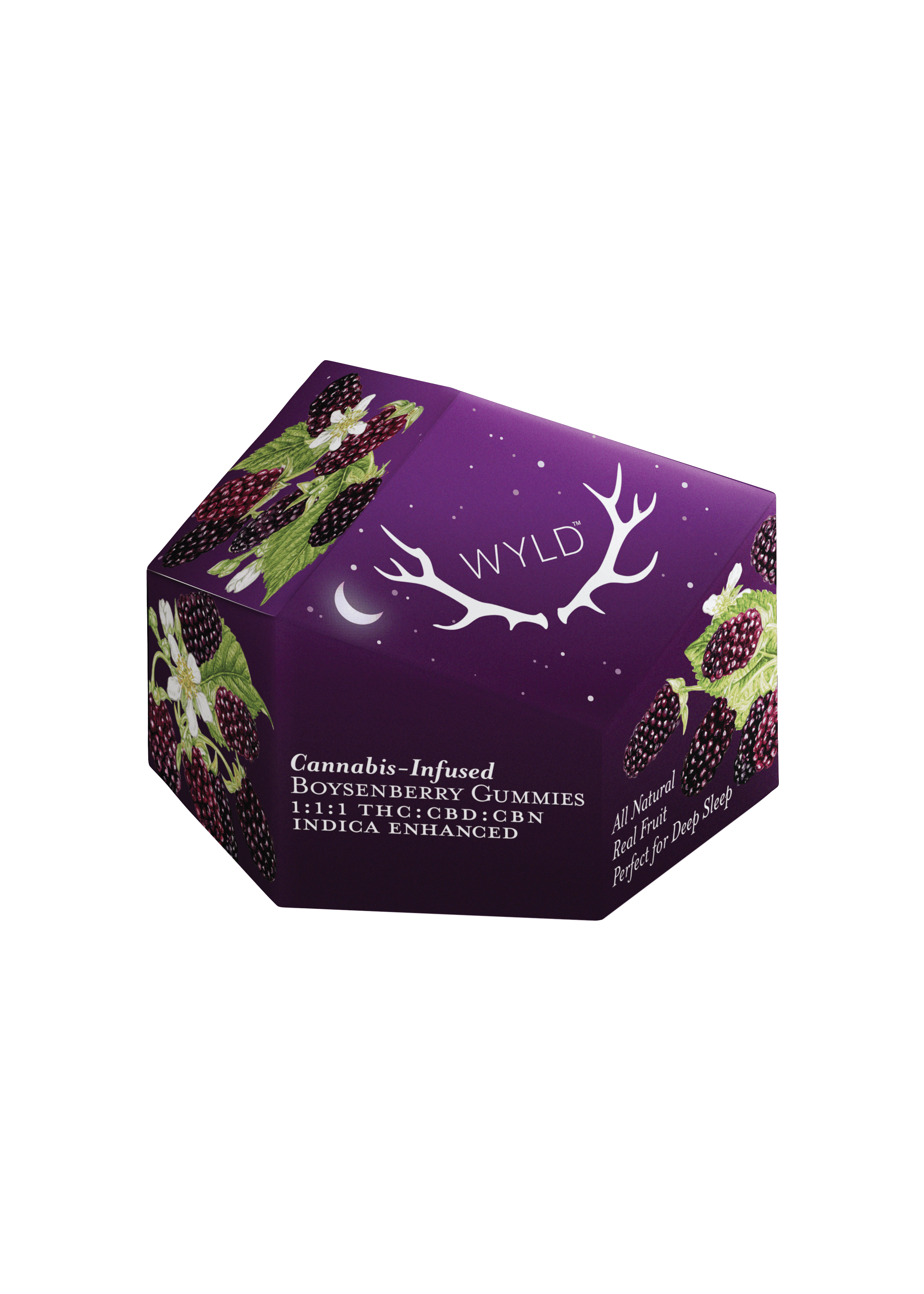 Wyld | 100mg THC / 100mg CBD / 100mg CBN Gummy | Boysenberry (Indica)