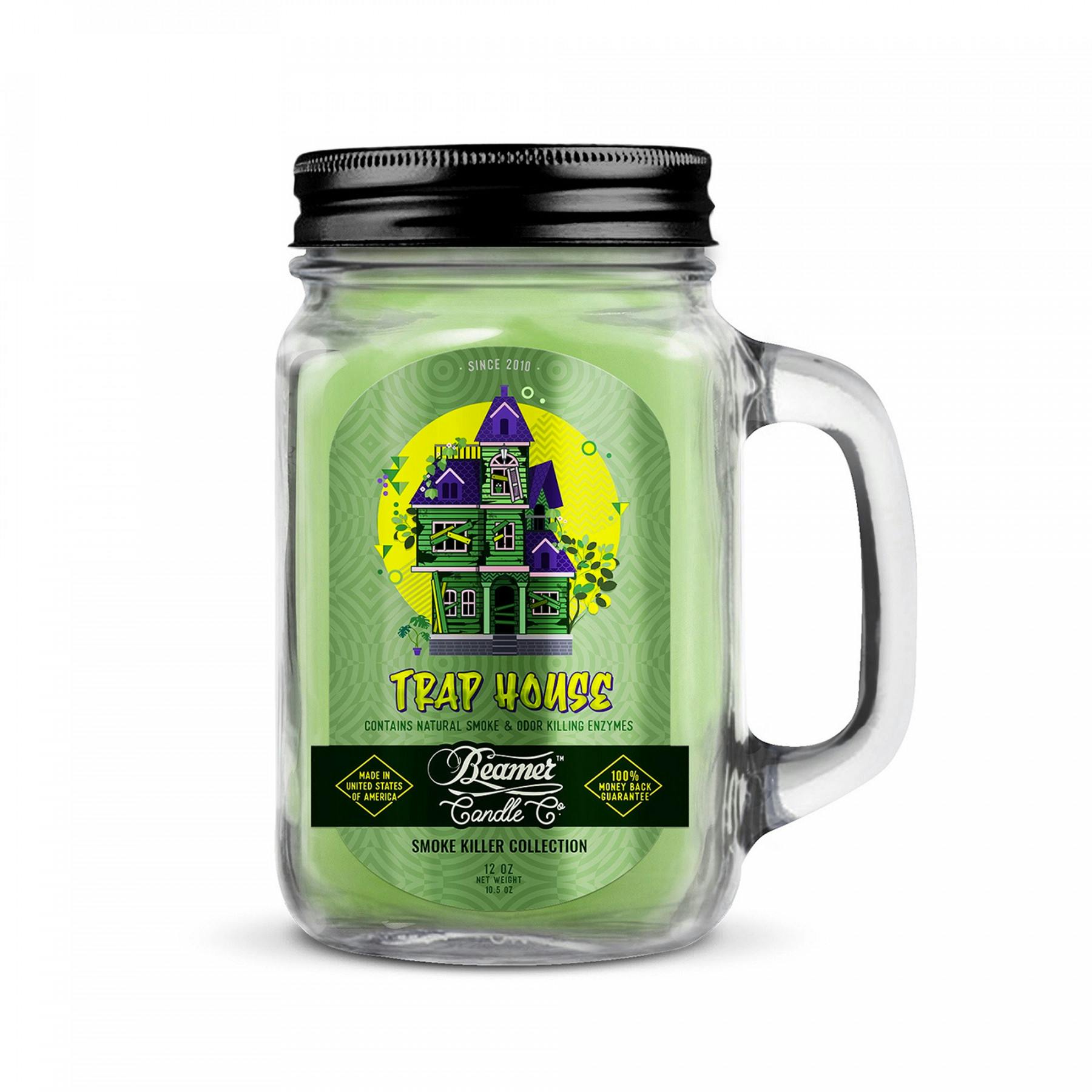 Beamer Candle Co | 12oz Glass Mason Jar Candle - Trap House