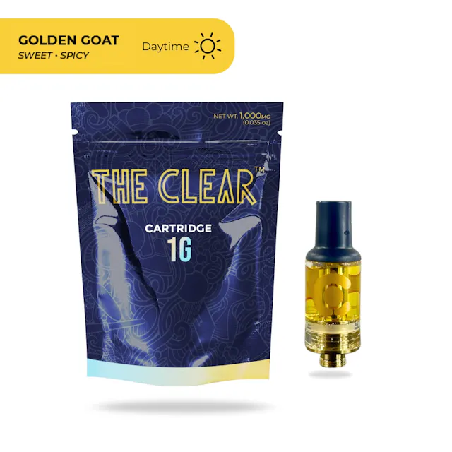 The Clear Cartridge Golden Goat 1g (sativa, cartridges)