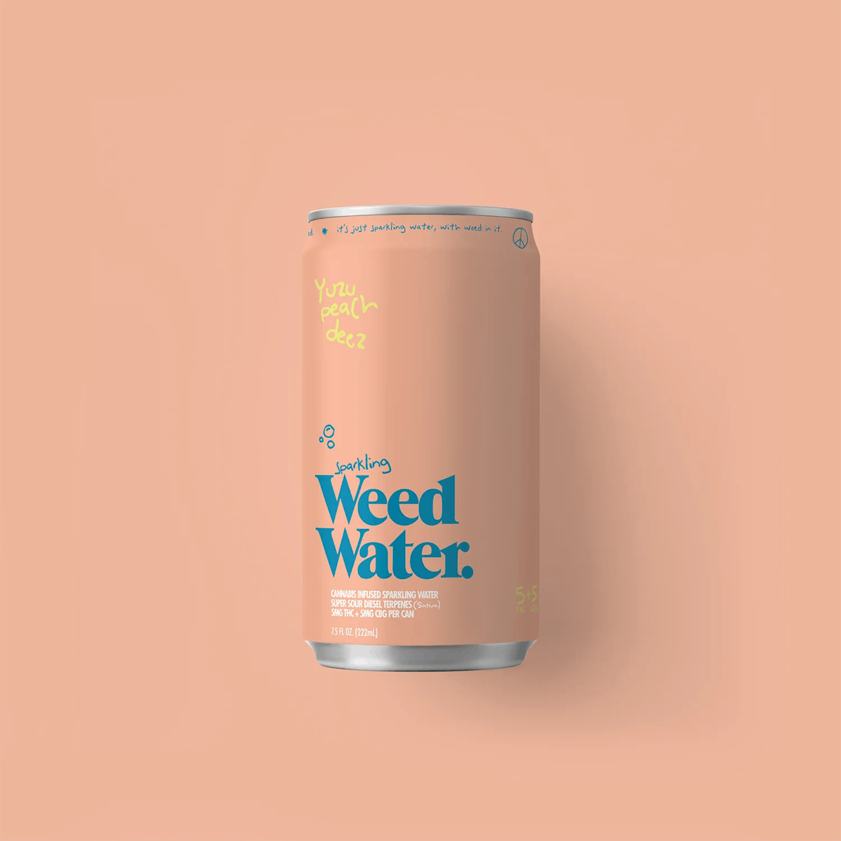 Photo of Weed Water – Yuzu Peach Deez Cannabis Infused Sparkling Water 5mg THC/5mg CBD