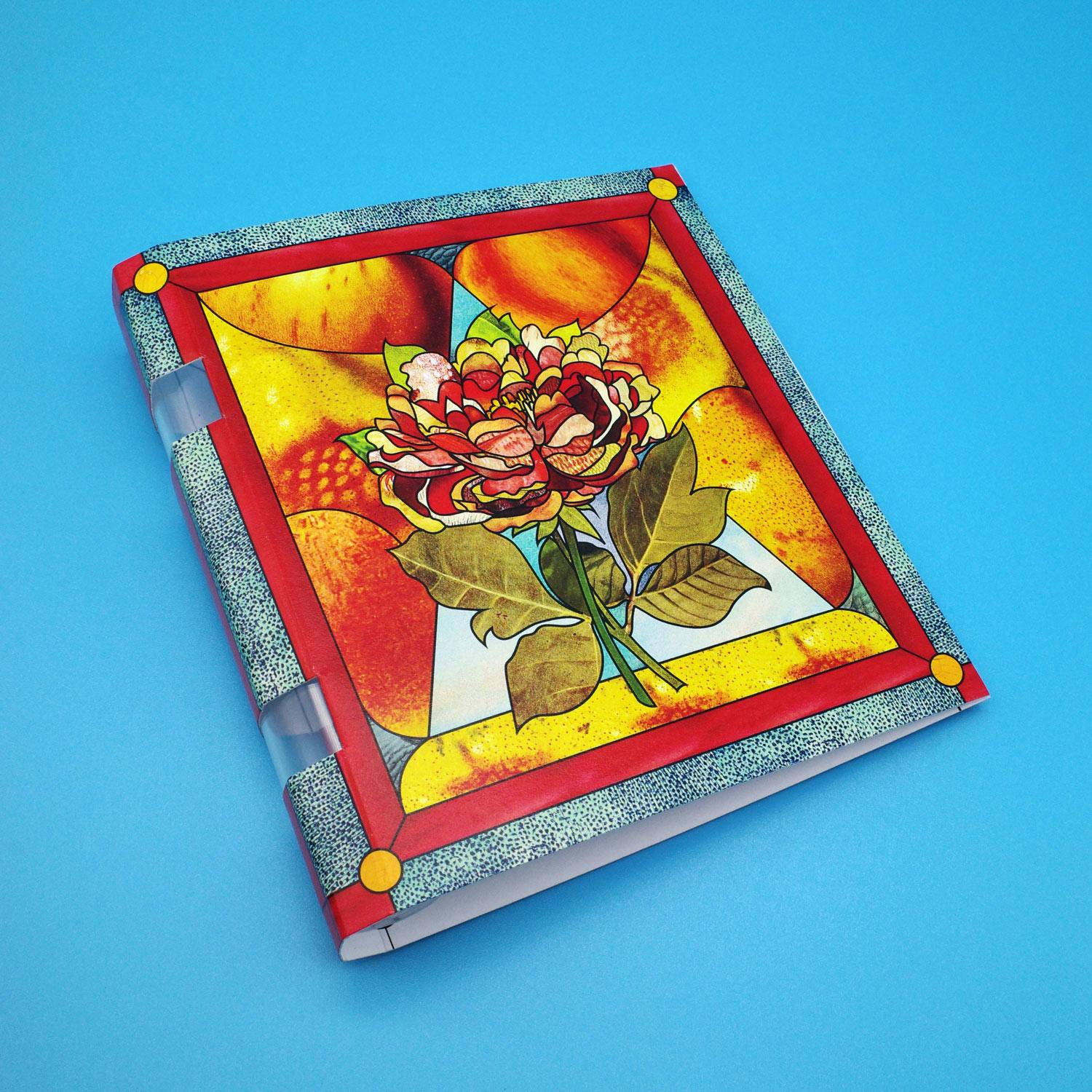 Puff Cards | Rose Stained Glass Collage