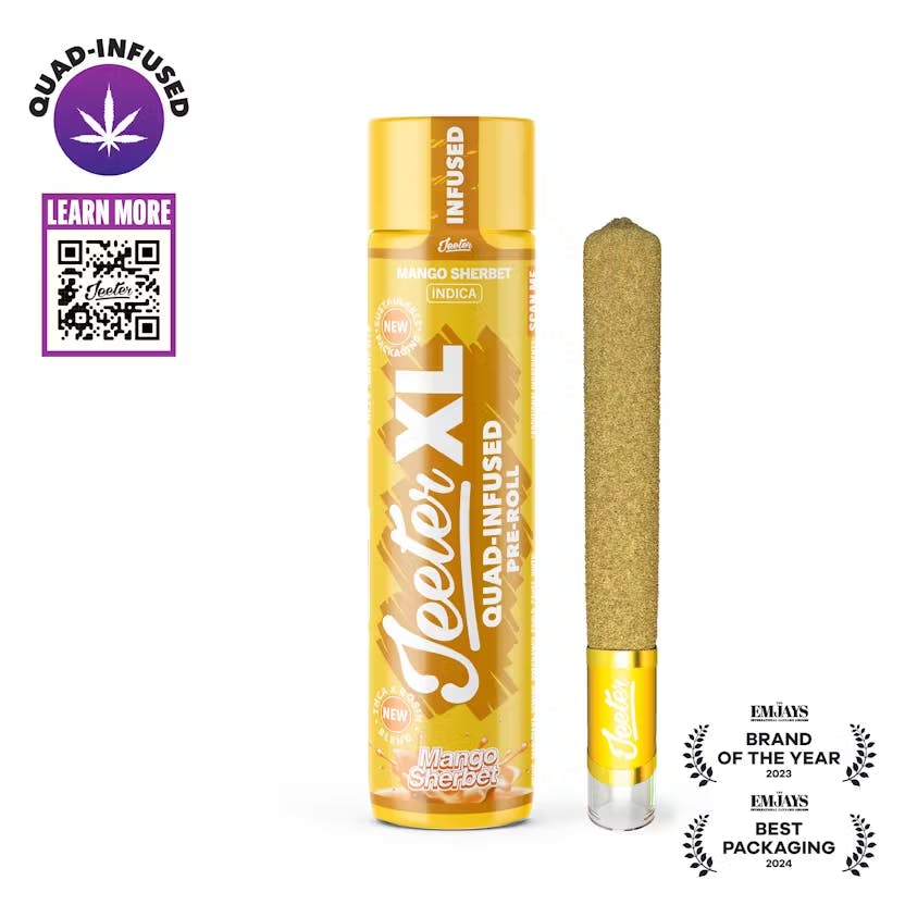 Jeeter - 2g Quad Infused Preroll - Mango Sherbet