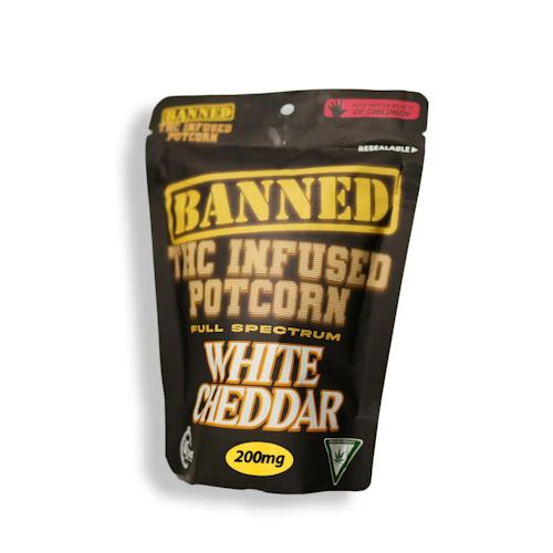 Banned - 200mg Potcorn - White Cheddar