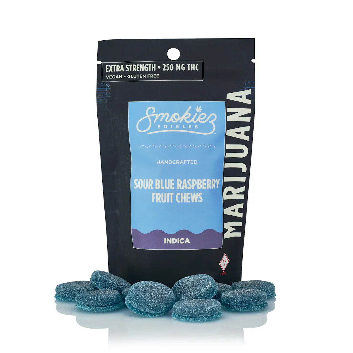 Sour Blue Raspberry I Extra Strength Gummies | 250mg 250mg Edibles ...