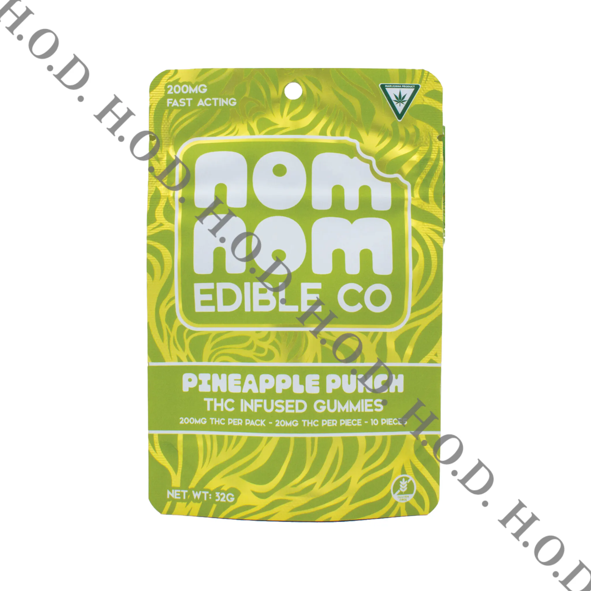 Nom Nom Edible Co Pineapple Punch Gummies 200mg at House of Dank