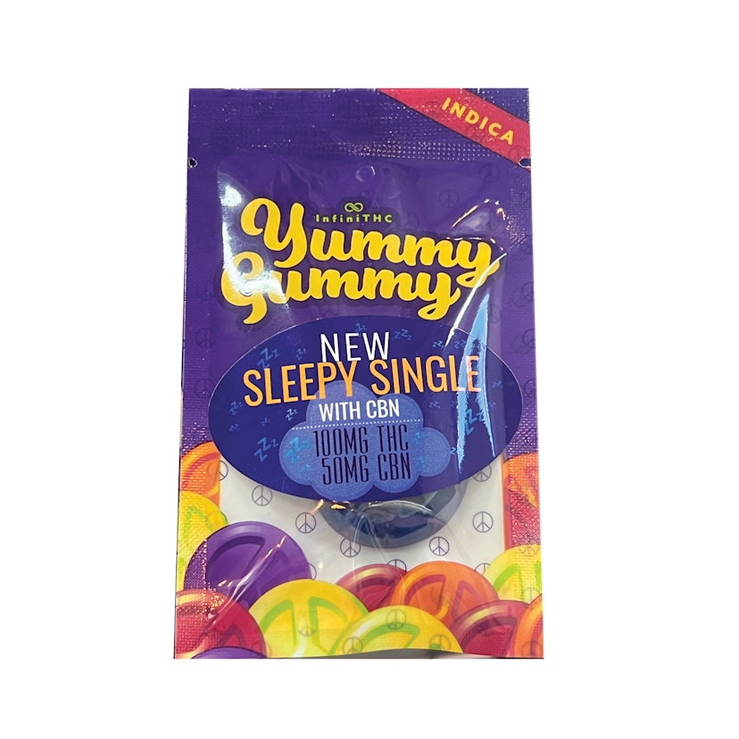 YummyGummy Edibles: REC Single 2:1 THC/CBN Sleepy Single Blackout Cherry 150mg