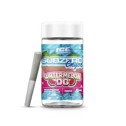 Product: SUB ZERO | WATERMELON OG | INFUSED PRE-ROLLS | 5 x 0.5G HYBRID