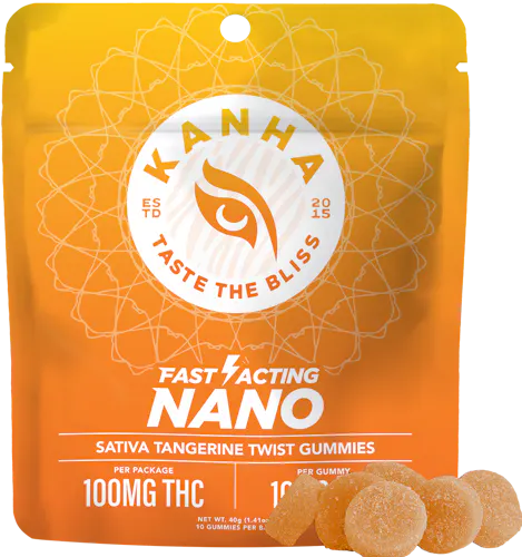 KANHA – Tangerine Twist – Gummies 100mg 10pk-1