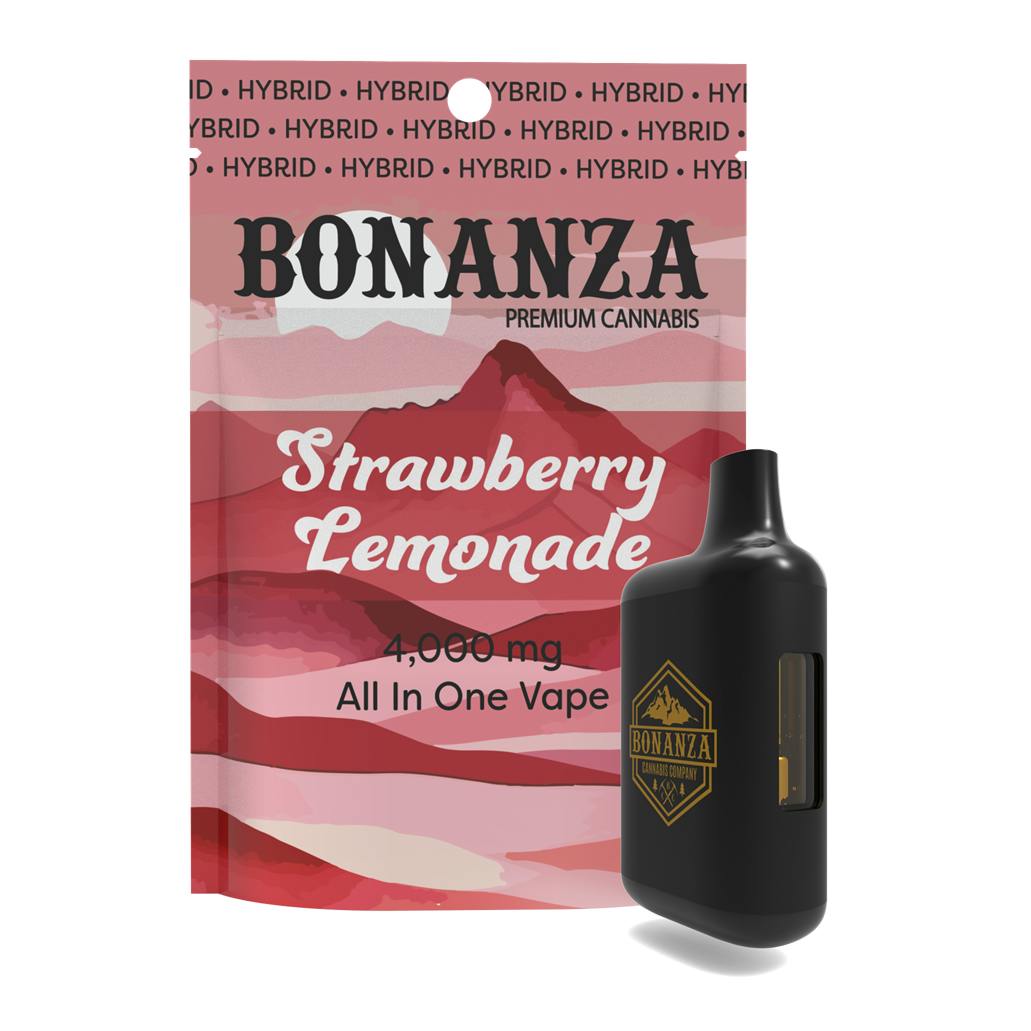 Bonanza Cannabis Bonanza | Strawberry Lemonade | All-In-One Disposable Vape  4G