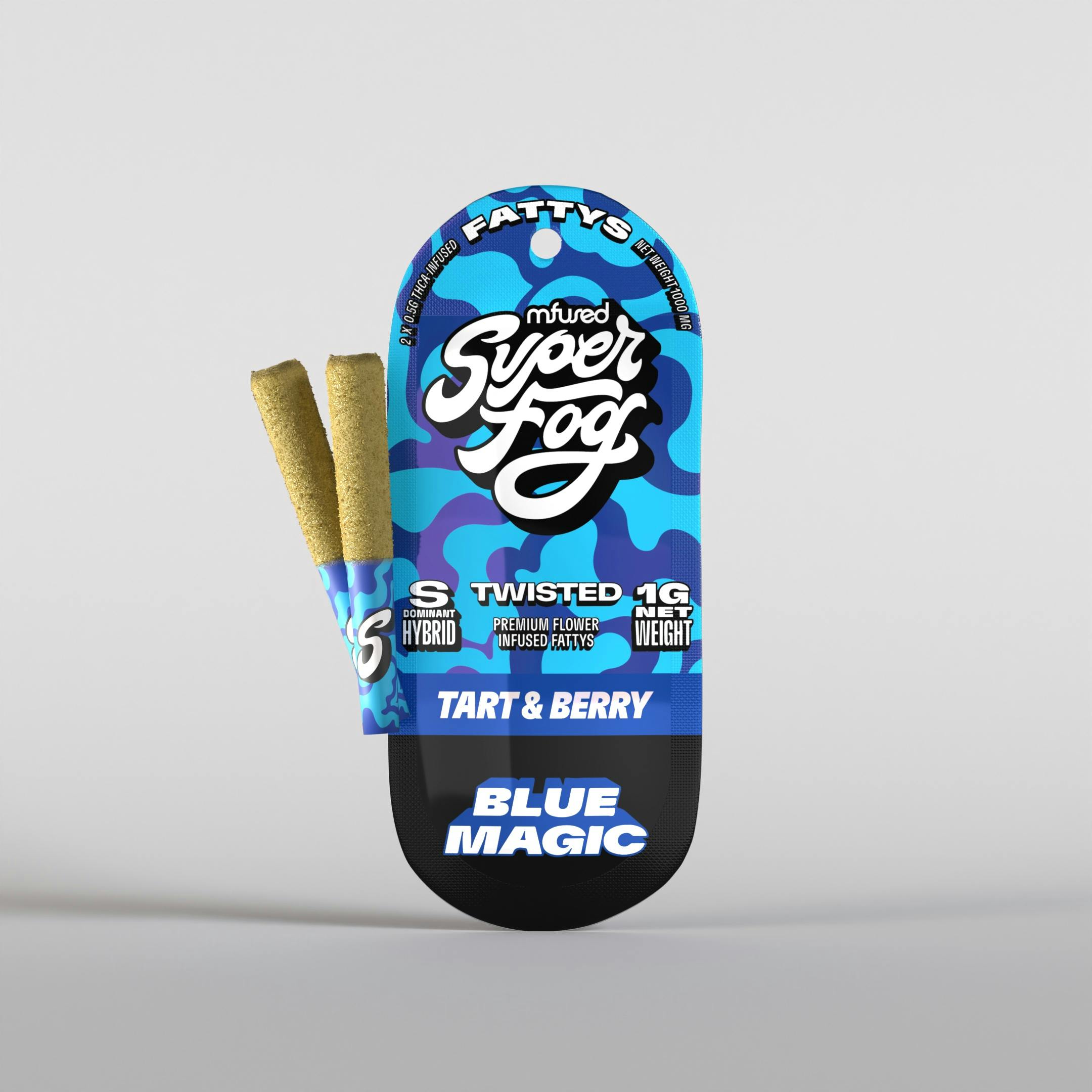 Mfused SuperFog Twisted 1g Infused Pre-Roll 2pk - Blue Magic