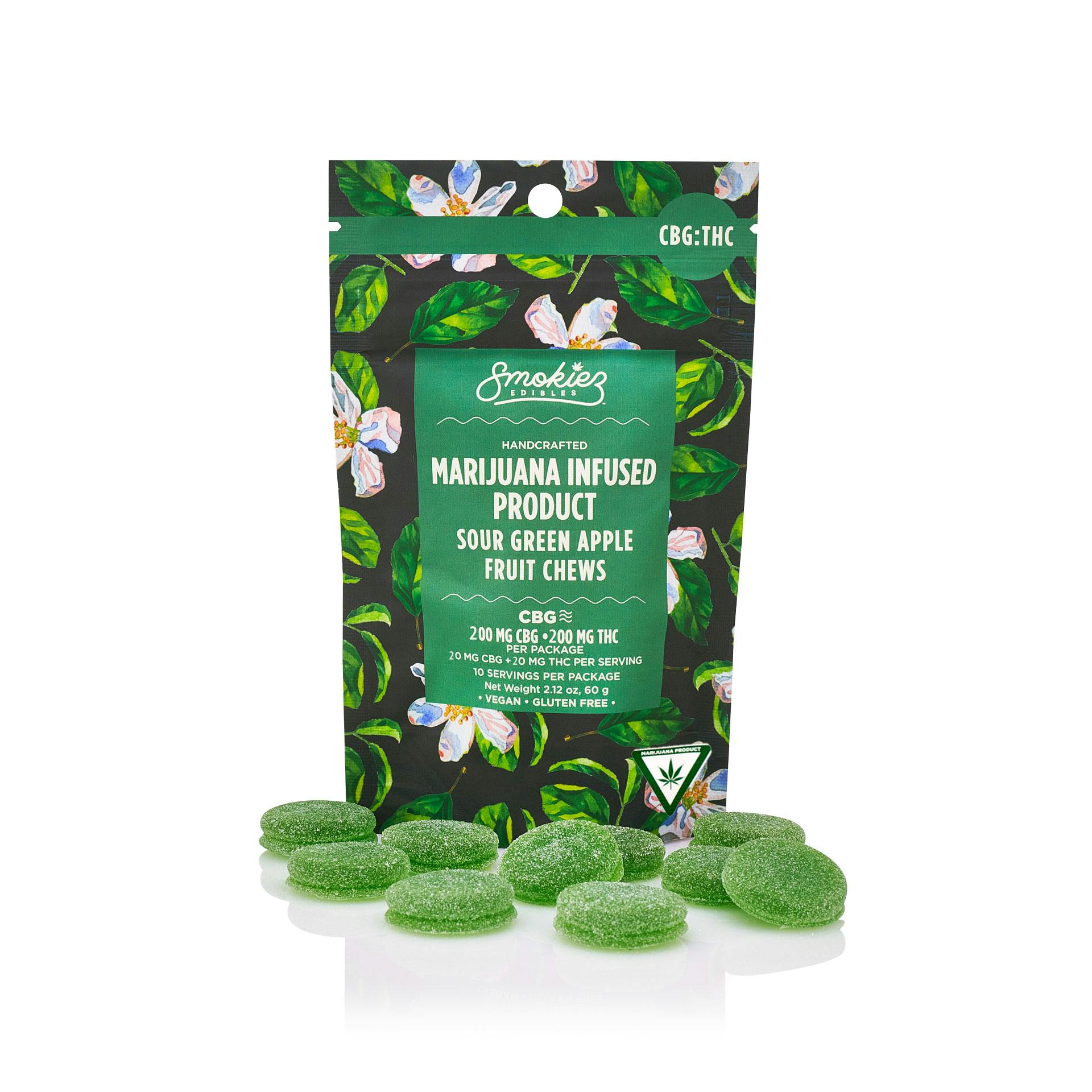 Smokiez - 200mg 1:1 THC:CBG - Sour Green Apple